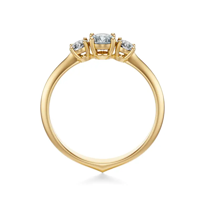 Pierścionek zaręczynowy złoty z diamentami